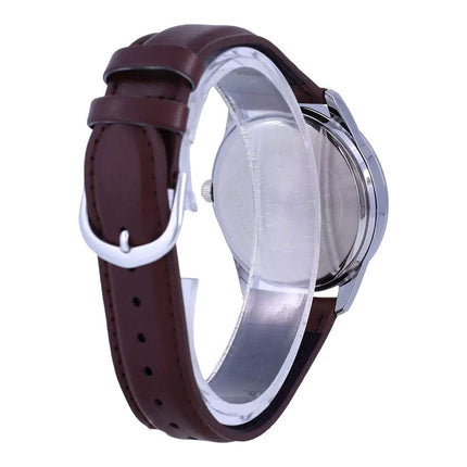 Casio General MTP-V005L-7B5UDF Men Silver Dial Brown Leather Band