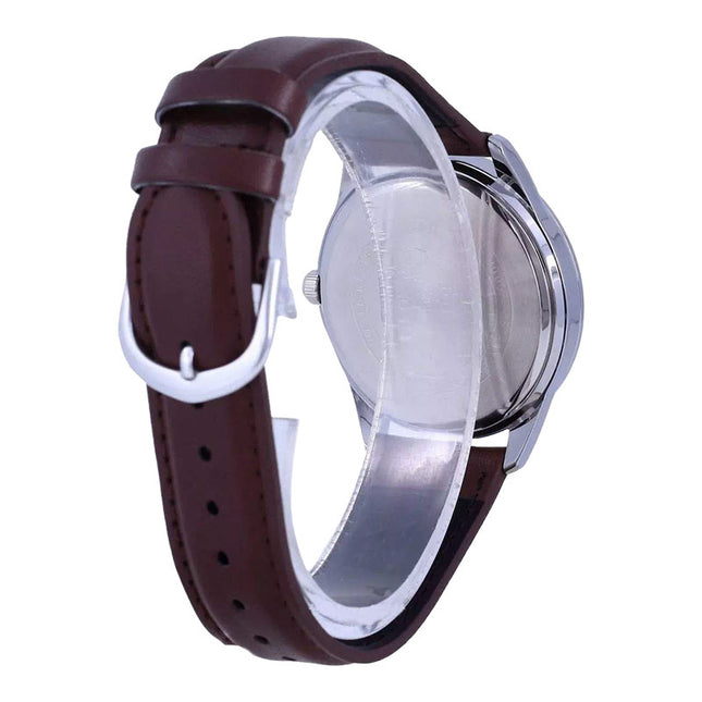 Casio General MTP-V005L-7B5UDF Men Silver Dial Brown Leather Band
