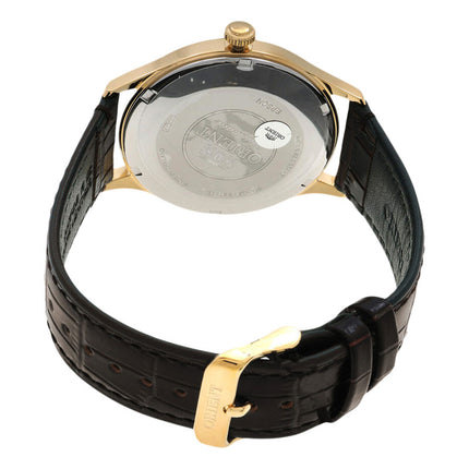 Orient Bambino V4 TAC08002F Classic Mechanical Green Dial Brown Leather Strap