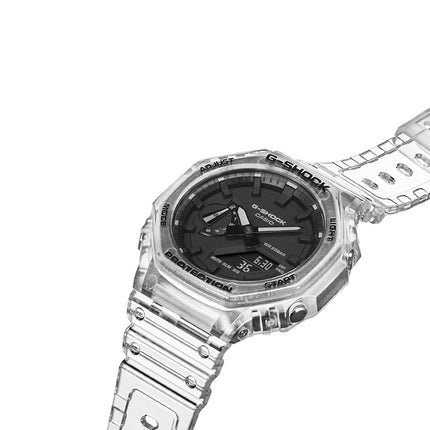 Casio G-Shock GA-2100SKE-7ADR CasiOak Transparent Pack Digital Analog Dial Resin Band