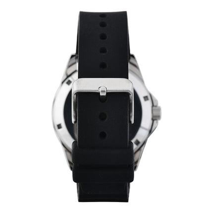 Alba Mechanical AL4465X1 Automatic Men Blue Patterned Dial Black Silicone Strap