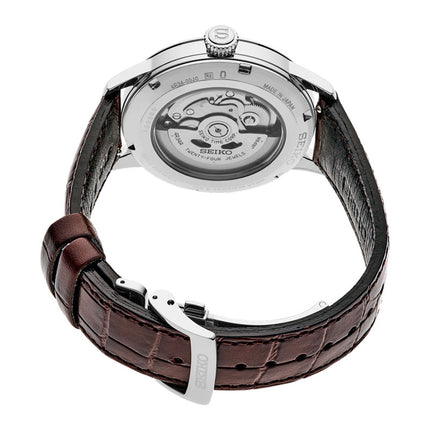 Seiko Presage SSK041J1 Cocktail Time GMT Acacia Ivory Dial Brown Leather Strap