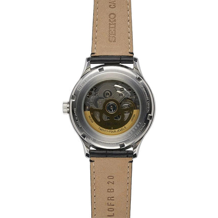 Seiko Presage SSA421J1 Zen Garden Sakura By Night Open Heart Blue Dial Black Leather Strap