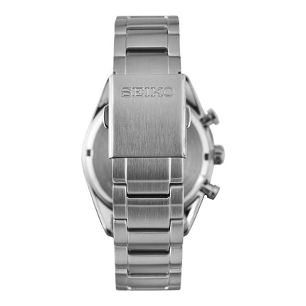Seiko Chronograph SSC801P1 Solar Discover More Blue Dial Silver Stainless Steel Strap