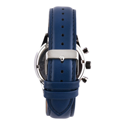 Alba AT3K57X1 Men Chronograph Blue Dial Blue Leather Strap