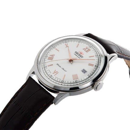 Orient Bambino TAC00008W Classic Automatic Silver Dial Brown Leather Strap