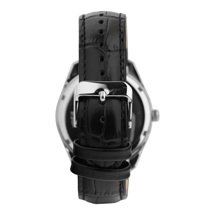 Alba Prestige AS9S27X1 Men Black Dial Black Leather Strap