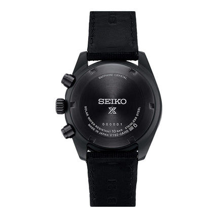 Seiko Prospex SSC923P1 SeiTona Speedtimer Black Series Night Vision Black Dial Black Nylon Strap