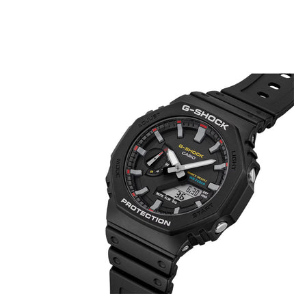Casio G-Shock GA-2100RL-1ADR Iconic Styles CasiOak Digital Analog Dial Black Resin Band