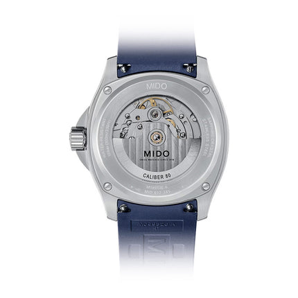MIDO Multifort TV Big Date M049.526.17.041.00 Blue Gradient Dial Blue Rubber Strap