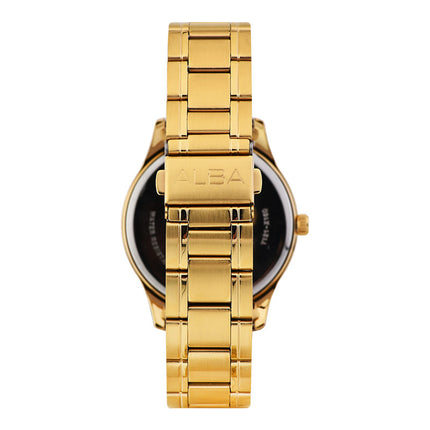 Alba Prestige ARX008X1 Men Gilt Dial Gold Stainless Steel Strap