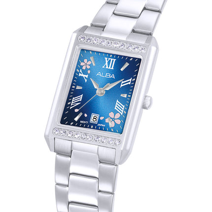 Alba Signa AH7FA3X1 Ladies Blue Gradation Dial Stainless Steel Strap
