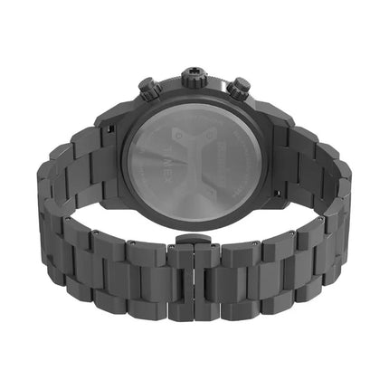Timex Ironman TW2Y02000 Challenger Chronograph Black Dial Gunmetal Stainless Steel Strap