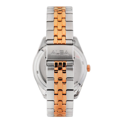 Alba Prestige AS9J94X1 Men Grey Dial Dual Tone Stainless Steel Strap