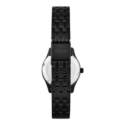 Alba Prestige AH7CE1X1 Ladies Black Dial Black Stainless Steel Strap