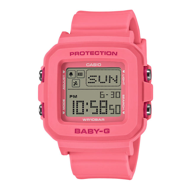 Casio Baby-G + Plus BGD-10KH-4DR Digital Dial Pink Resin Band + Case Holder Set
