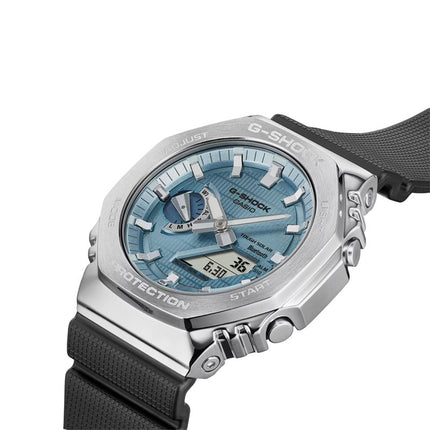 Casio G-Shock GBM-2100A-1A2DR CasiOak Metal Covered Bluetooth Blue Dial Resin Band