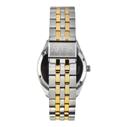 Alba Prestige AS9S10X1 Men Light Champagne Dial Dual Tone Stainless Steel Strap