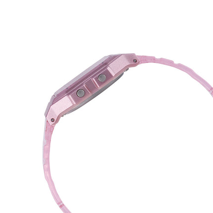 Casio General F-91WS-4DF Digital Dial Light Pink Clear Rubber Band