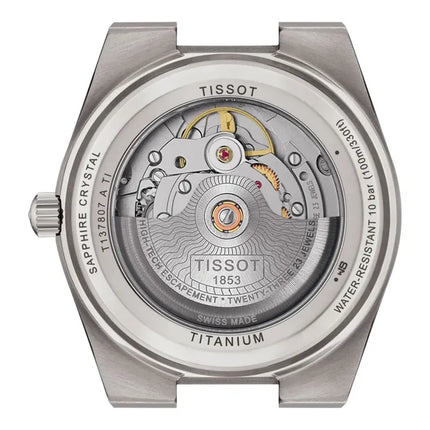 Tissot PRX 38mm T-Classic T137.807.44.041.00 Men Blue Dial Grey Titanium Strap