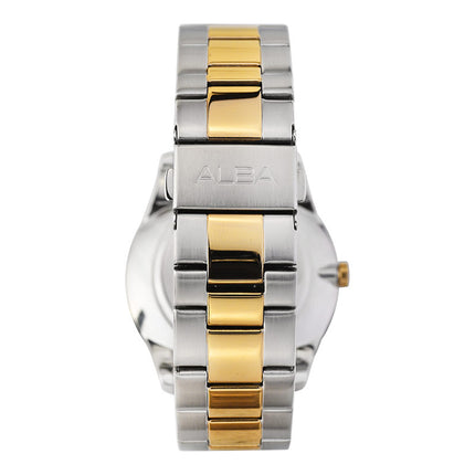 Alba Prestige AS9H54X1 Men Silver Dial Dual Tone Stainless Steel Strap