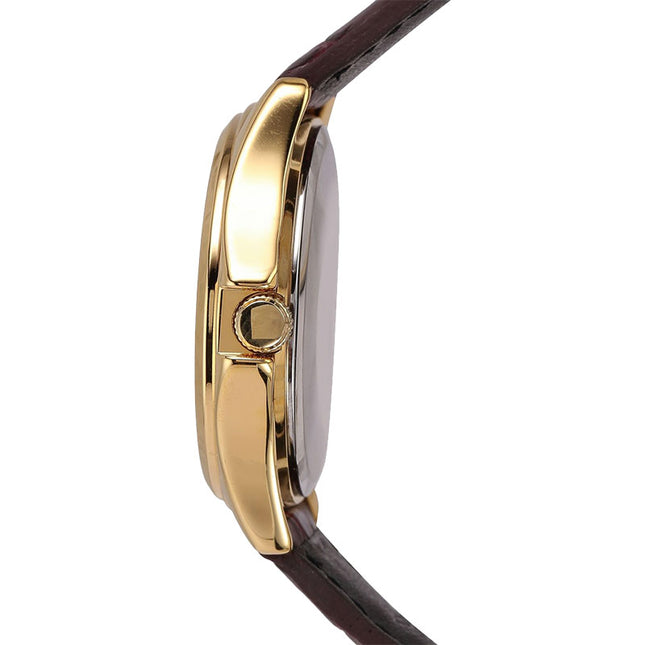 Casio General MTP-V004GL-9AUDF Men Enticer Champagne Dial Brown Leather Band