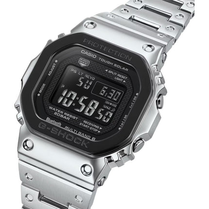 Casio G-Shock GMW-B5000BT-1DR Square Tough Solar Digital Dial Stainless Steel Band