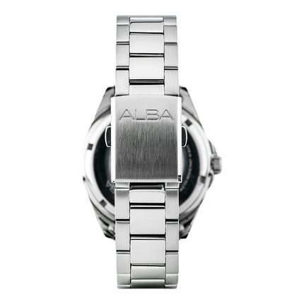 Alba Mechanical AL4389X1 Men Black Dial Stainless Steel Strap