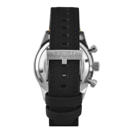 Seiko Chronograph SSB449P1 Discover More Black Dial Black Nylon Strap