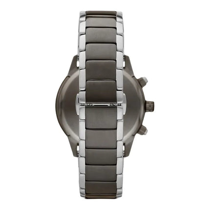 Emporio Armani Chronograph AR11391 Men Grey Dial Dual Tone Stainless Steel Strap