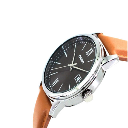 Casio General MTP-V002L-5B3UDF Brown Dial Tan Leather Band