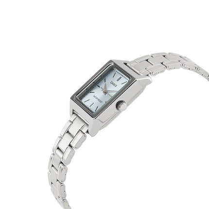 Casio General LTP-V007D-2EUDF Tank Light Blue Dial Stainless Steel Band