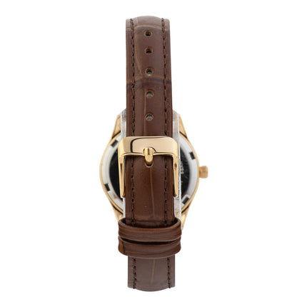 Alba AN8094X1 Ladies Silver Dial Brown Leather Strap
