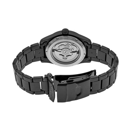 Seiko 5 Sports SRPJ09K1 Field Street Style Automatic Men Black Dial Black Stainless Steel Strap