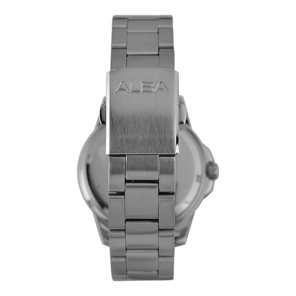 Alba Active AS9U13X1 Men Black Gradation Dial Stainless Steel Strap