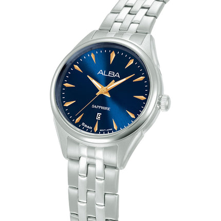 Alba Prestige AH7FB3X1 Ladies Analog Blue Dial Stainless Steel Strap