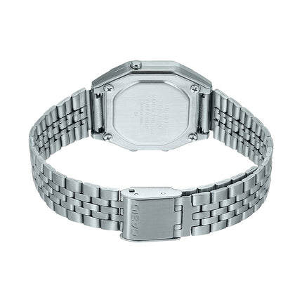 Casio General LA680WA-1DF Illuminator Ladies Black Digital Dial Stainless Steel Band