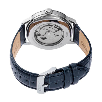 Orient Classic RA-AK0806L Bambino Automatic Sun & Moon Navy Blue Dial Blue Leather Strap