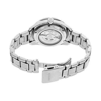 Seiko Presage SPB221J1 Sharp Edged GMT Series Automatic Black Dial Stainless Steel Strap