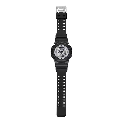 Casio G-Shock GA-110WD-1ADR Black And Briliant White Digital Analog Dial Black Resin Band