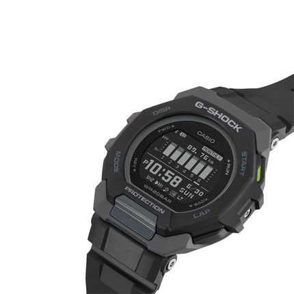 Casio G-Shock GBD-300-1DR G-Squad Black Digital Dial Black Resin Band