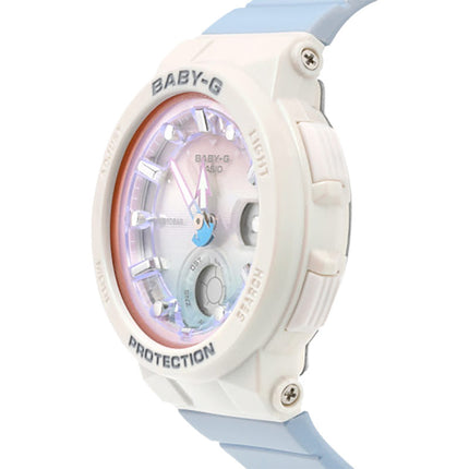 Casio Baby-G BGA-250-7A3DR Beach Traveller Series Ladies Digital Analog Dial Pastel Blue Resin Band