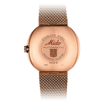 MIDO Commander M8429.3.23.11 Shade Automatic Silver Dial Rose Gold Mesh Strap Special Edition