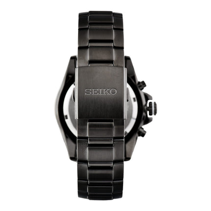 Seiko Chronograph SNDC24P1 Black Dial Black Stainless Steel Strap