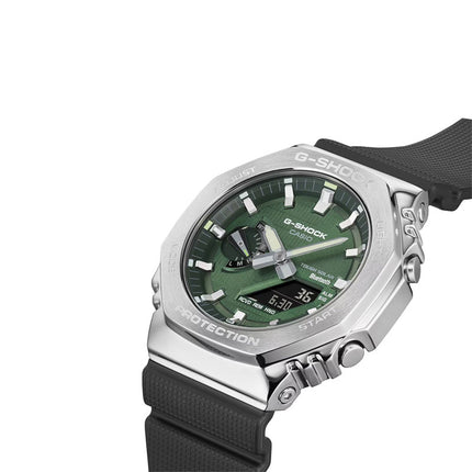 Casio G-Shock GBM-2100A-1A3DR CasiOak Metal Covered Bluetooth Green Dial Black Resin Band
