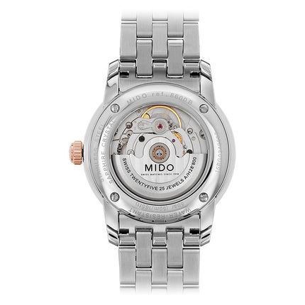 MIDO Baroncelli II M8600.9.N6.1 Automatic White Dial Dual Tone Stainless Steel Strap