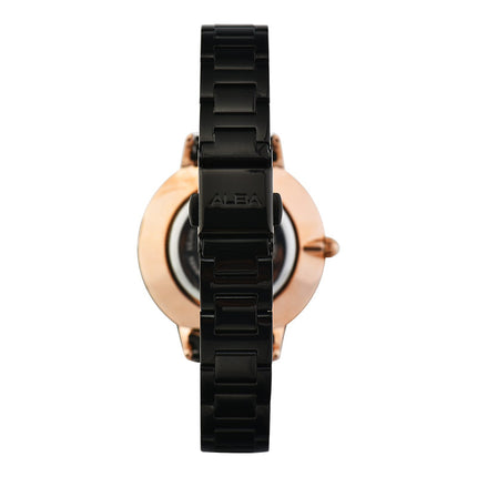 Alba Fashion AH7CC4X1 Ladies Black Dial Black Stainless Strap