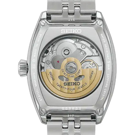 Seiko Presage SPB537J1 Classic Craftmanship Tonneau Enamel Dial Stainless Steel Strap