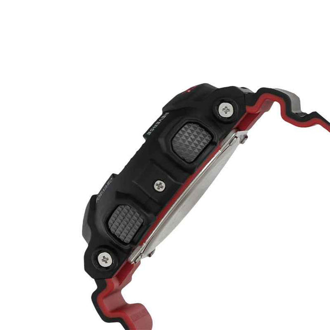 Casio G-Shock GA-110HR-1ADR Black And Red Series Digital Analog Dial Black Resin Band