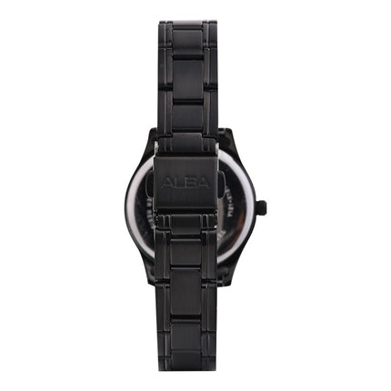 Alba Prestige ARX023X1 Ladies Black Dial Black Stainless Steel Strap